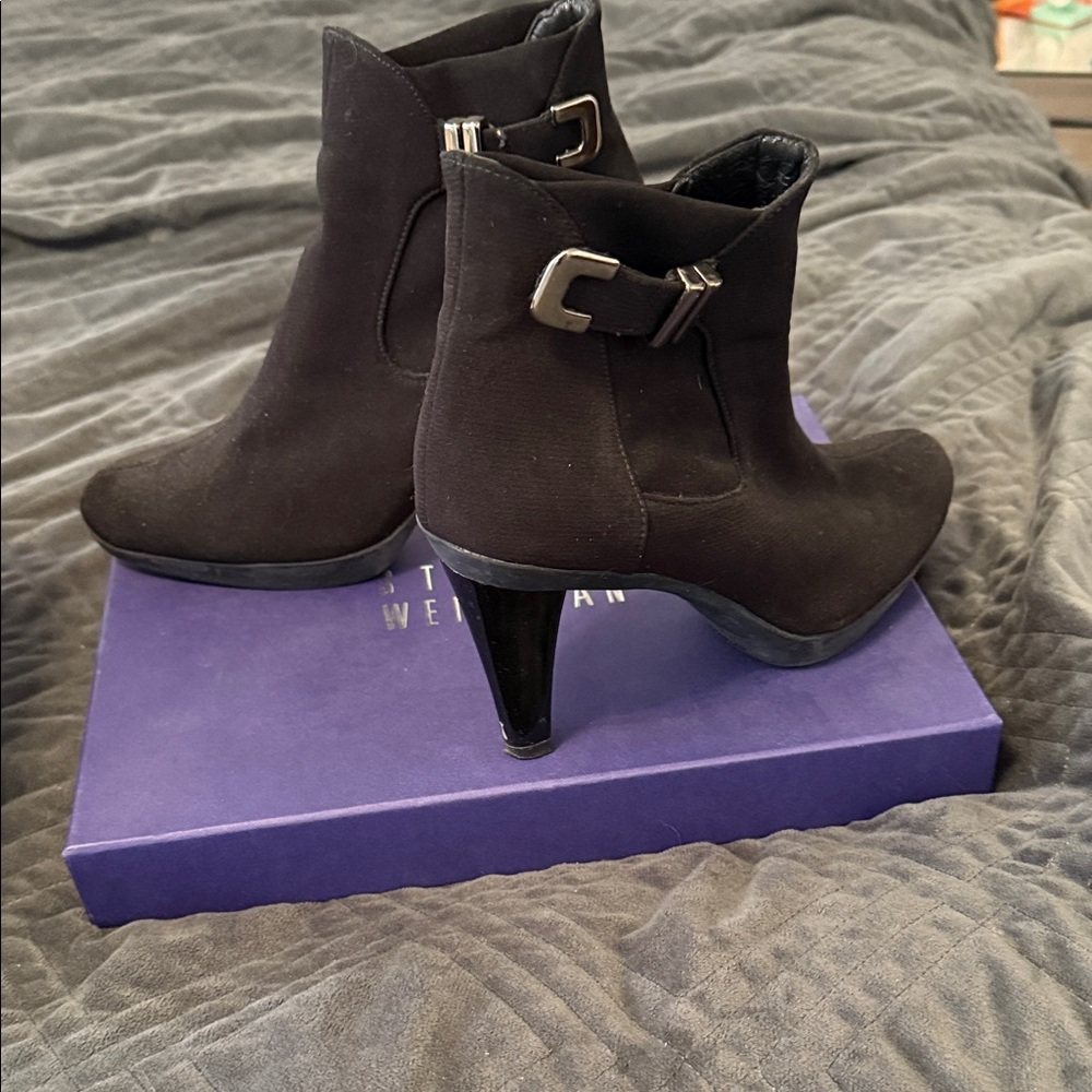 Stuart Weitzman Black Ankle Boots